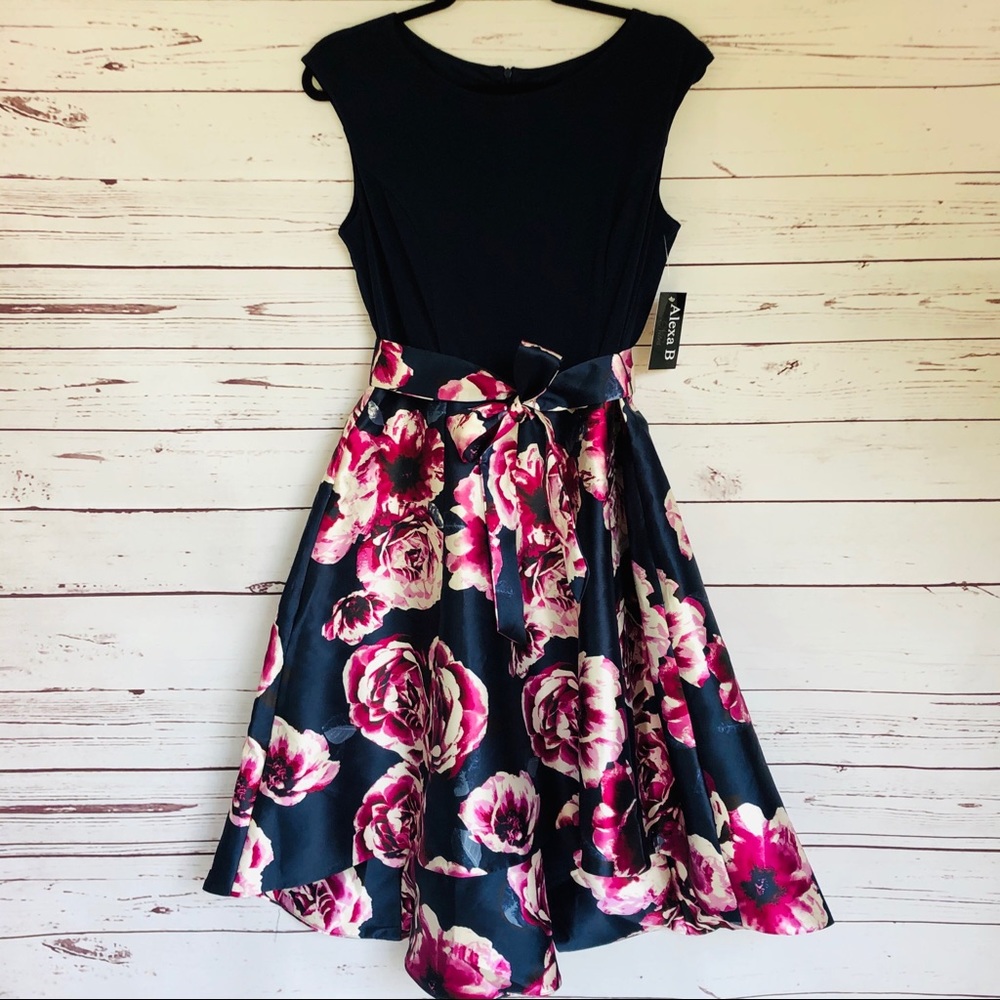 Gorgeous Alexa B Floral Hi-Low Dress